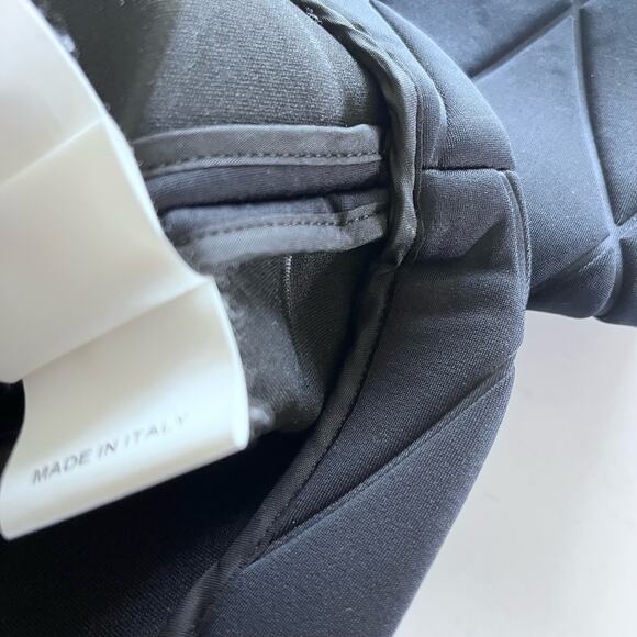 MSGM 3/4 Sleeve Neoprene Cropped Quilted Top Black Women's Size 40/S - Picture 9 of 9